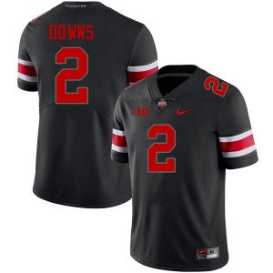 Men Caleb Downs Blackout Ohio State Buckeyes Football #2 Jersey 891994-494
