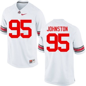 Men Cameron Johnston White Ohio State Buckeyes Football #95 Jersey 936810-279