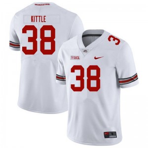 Men Cameron Kittle White Ohio State Football #38 Jersey 985631-787