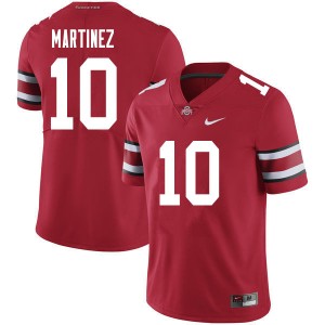 Men Cameron Martinez Red OSU Buckeyes Football #10 Jersey 966580-975