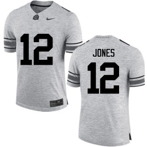 Men Cardale Jones Gray OSU Football #12 Jersey 186926-958