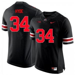 Men Carlos Hyde Black OSU Buckeyes Football #34 Jersey 746570-354