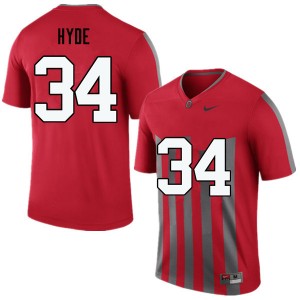 Men Carlos Hyde Throwback Ohio State Football #34 Jersey 555894-934