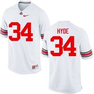 Men Carlos Hyde White Ohio State Football #34 Jersey 635097-700