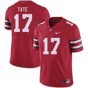 Men Carnell Tate Red OSU Buckeyes Football #17 Jersey 218698-702