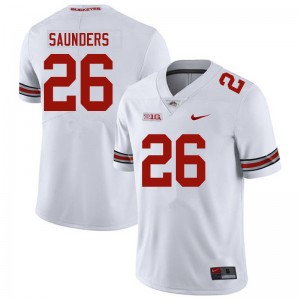 Men Cayden Saunders White Ohio State Buckeyes Football #26 Jersey 645988-511