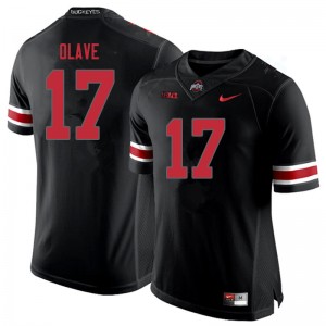 Men Chris Olave Blackout OSU Buckeyes Football #17 Jersey 447224-860