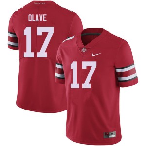 Men Chris Olave Red Ohio State Football #17 Jersey 843654-777