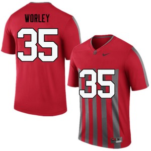 Men Chris Worley Throwback Ohio State Football #35 Jersey 924367-153