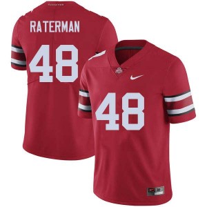 Men Clay Raterman Red Ohio State Football #48 Jersey 866744-921