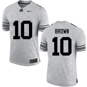 Men Corey Brown Gray Ohio State Football #10 Jersey 238527-869
