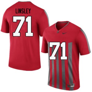 Men Corey Linsley Throwback Ohio State Buckeyes Football #71 Jersey 929389-937