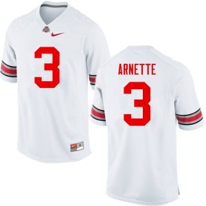 Men Damon Arnette White Ohio State Buckeyes Football #3 Jersey 637369-405