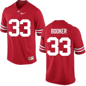 Men Dante Booker Red Ohio State Football #33 Jersey 239141-810