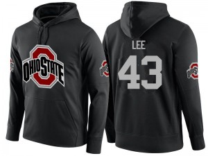Men Darron Lee Black OSU Buckeyes Name-Number #43 Hoodies 116055-337