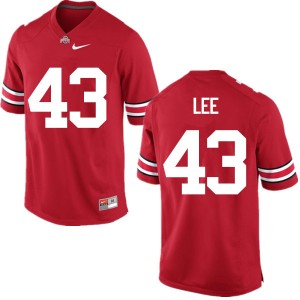 Men Darron Lee Red Ohio State Buckeyes Football #43 Jersey 402459-468