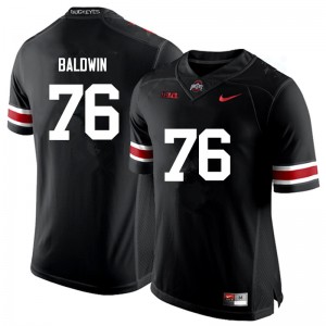 Men Darryl Baldwin Black Ohio State Buckeyes Football #76 Jersey 905507-783