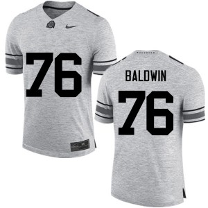 Men Darryl Baldwin Gray Ohio State Football #76 Jersey 635713-833