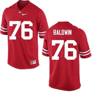 Men Darryl Baldwin Red Ohio State Football #76 Jersey 325189-978