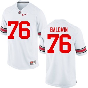 Men Darryl Baldwin White OSU Buckeyes Football #76 Jersey 311069-172