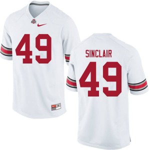 Men Darryl Sinclair White Ohio State Football #49 Jersey 996803-118