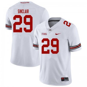 Men Darryl Sinclair White Ohio State Buckeyes Football #29 Jersey 160489-934