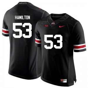 Men Davon Hamilton Black OSU Buckeyes Football #53 Jersey 466393-811