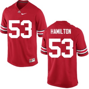 Men Davon Hamilton Red OSU Buckeyes Football #53 Jersey 213816-977