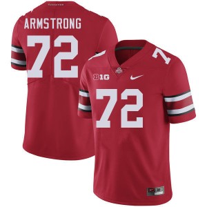 Men Deontae Armstrong Red Ohio State Football #72 Jersey 424464-947