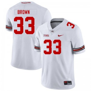 Men Devin Brown White Ohio State Football #33 Jersey 718740-374