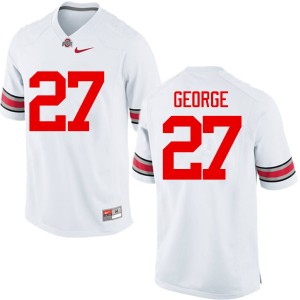 Men Eddie George White Ohio State Buckeyes Football #27 Jersey 387121-711