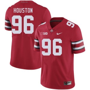 Men Eddrick Houston Red Ohio State Buckeyes Football #96 Jersey 369038-547
