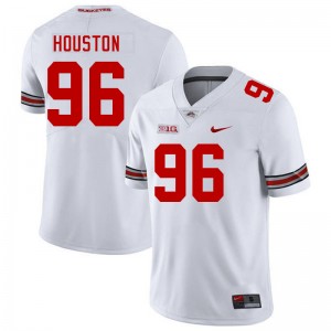 Men Eddrick Houston White Ohio State Buckeyes Football #96 Jersey 145807-189