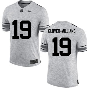 Men Eric Glover-Williams Gray Ohio State Football #19 Jersey 849544-168