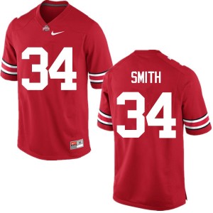 Men Erick Smith Red Ohio State Football #34 Jersey 569097-905