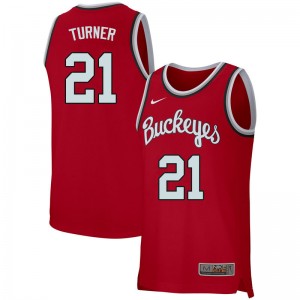 Men Evan Turner Retro Scarlet Ohio State Basketball #21 Jersey 238596-948