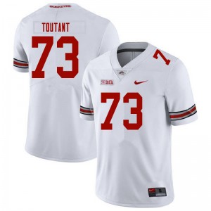 Men Grant Toutant White Ohio State Football #73 Jersey 207584-103
