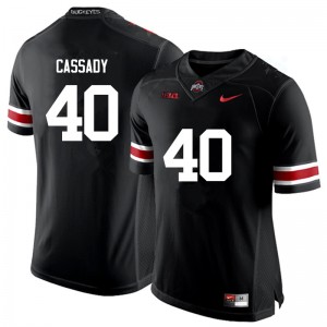 Men Howard Cassady Black Ohio State Buckeyes Football #40 Jersey 232678-214