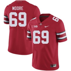 Men Ian Moore Red OSU Buckeyes Football #69 Jersey 971214-326
