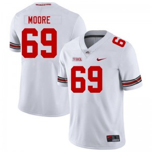 Men Ian Moore White OSU Football #69 Jersey 700176-146