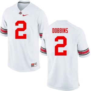 Men J.K. Dobbins White OSU Buckeyes Football #2 Jersey 313380-256