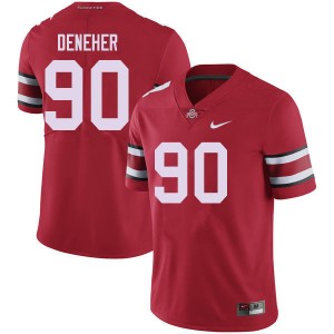 Men Jack Deneher Red Ohio State Buckeyes Football #90 Jersey 235044-647