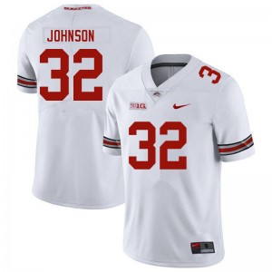 Men Jakailin Johnson White Ohio State Buckeyes Football #32 Jersey 869284-491