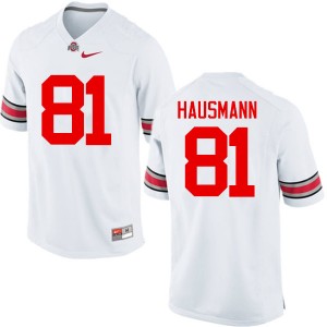 Men Jake Hausmann White Ohio State Buckeyes Football #81 Jersey 382320-189