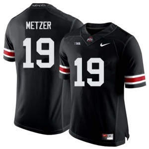 Men Jake Metzer Black Ohio State Football #19 Jersey 247016-625