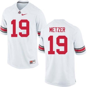 Men Jake Metzer White Ohio State Football #19 Jersey 301964-291