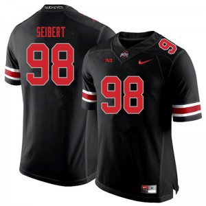 Men Jake Seibert Blackout Ohio State Football #98 Jersey 251997-336