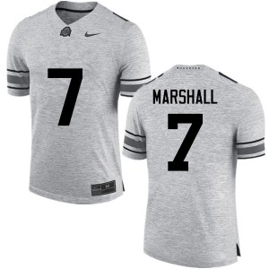 Men Jalin Marshall Gray Ohio State Football #7 Jersey 677427-431