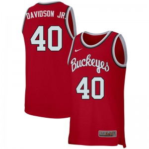 Men Jansen Davidson Jr. Retro Scarlet Ohio State Basketball #40 Jersey 795000-373