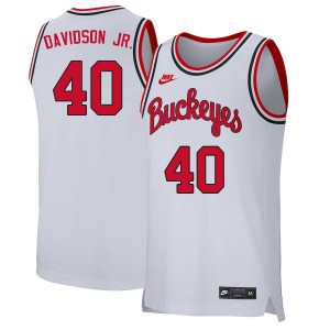 Men Jansen Davidson Jr. Retro White OSU Basketball #40 Jersey 541130-220